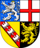 Saarland Flagge - Wappen des Bundeslandes Saarland für Einbürgerungstest