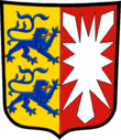 Schleswig-Holstein Flagge - Wappen des Bundeslandes Schleswig-Holstein für Einbürgerungstest